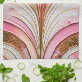 Farbenfrohe Art Deco Küche Handtuch (Gefaltet)