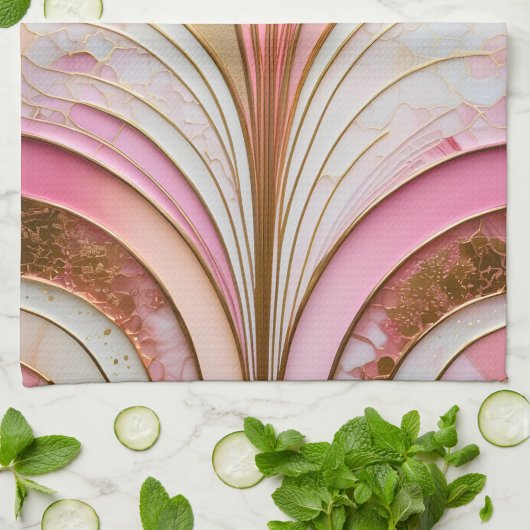 Farbenfrohe Art Deco Küche Handtuch