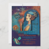 Farbenfrohe Art Deco New Year's Eve Party Einladun Einladung (Vorderseite)