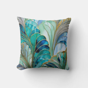 Farbenfrohe Art Deco Square Throw Kissen