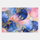 Farbenfrohe Art Déco Wrapping Paper Sheets Geschenkpapier Set (Vorderseite 2)
