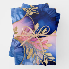 Farbenfrohe Art Déco Wrapping Paper Sheets Geschenkpapier Set