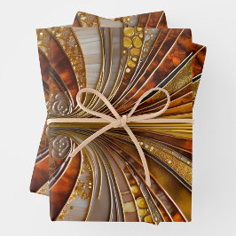 Farbenfrohe Art Déco Wrapping Paper Sheets Geschenkpapier Set