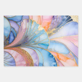 Farbenfrohe Art Déco Wrapping Paper Sheets Geschenkpapier Set (Vorderseite)