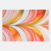 Farbenfrohe Art Déco Wrapping Paper Sheets Geschenkpapier Set (Vorderseite 3)