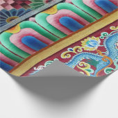Farbenfrohe asiatische Kunst Geschenkpapier (Ecke)