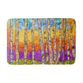 Farbenfrohe Aspen Trees Bath Mat Badematte (Vorderseite)