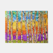 Farbenfrohe Aspen Trees Door Mat Fußmatte (Vorderseite)