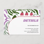 Farbenfrohe Äste, Retro Folklore Blumen Hochzeit Begleitkarte (Vorderseite)