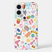 Farbenfrohe ästhetische Doodle Phone Case (Rückseite)