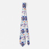 Farbenfrohe Astronauten und Univers in kühlen Farb Krawatte (Vorderseite)