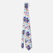 Farbenfrohe Astronauten und Univers in kühlen Farb Krawatte (Rückseite)