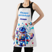 Farbenfrohe Astronauten und Univers in kühlen Farb Schürze (InSitu)