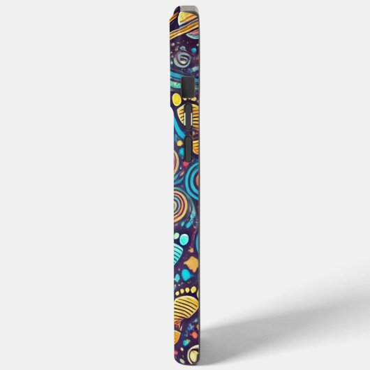 Farbenfrohe Astronautenspaziermuster Case-Mate iPhone Hülle (Rückseite / Links)