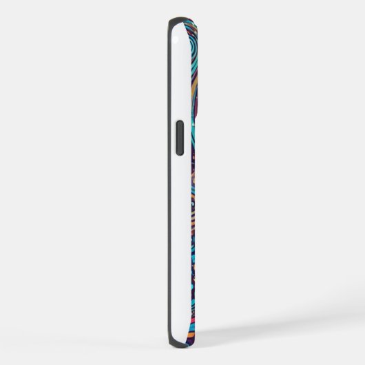 Farbenfrohe Astronautenspaziermuster iPhone Hülle (Rechte Seite)