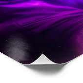 Farbenfrohe Astronautin im Weltraum Glossy Poster (Ecke)