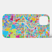 Farbenfrohe Atlanta-Karte Case-Mate iPhone Hülle (Rückseite (Horizontal))