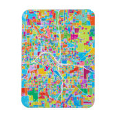 Farbenfrohe Atlanta-Karte Magnet (Vertikal)