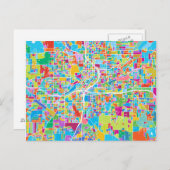 Farbenfrohe Atlanta-Karte Postkarte (Vorne/Hinten)