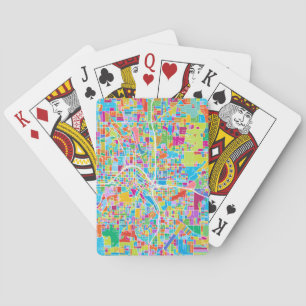 Farbenfrohe Atlanta-Karte Spielkarten