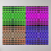 farbenfrohe Atmosphäre Poster (Vorne)