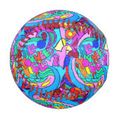 farbenfrohe Atmosphäre und Liebe Baseball (Vorderseite Links)