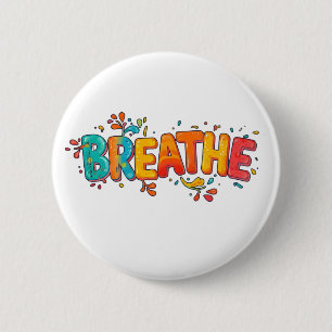 Farbenfrohe Atmung Positive Erinnerung Motivation Button