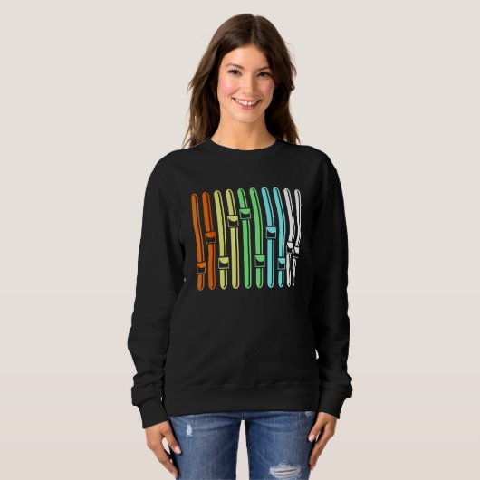 Farbenfrohe Audio Engineer Sound Vu Meter Sweatshirt (Vorne ganz)