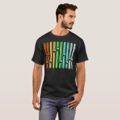 Farbenfrohe Audio Engineer Sound VU Meter T-Shirt (Vorne ganz)