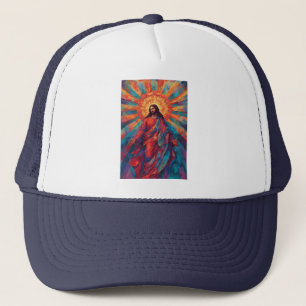 Farbenfrohe Auferstandener Jesus Christliche Truck Truckerkappe