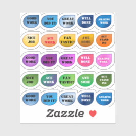 Farbenfrohe Aufkleber