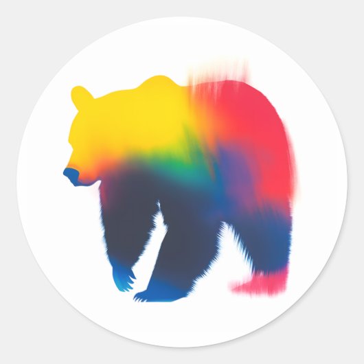 Farbenfrohe Aufkleber für die Silhouette der Paint (Vorderseite)