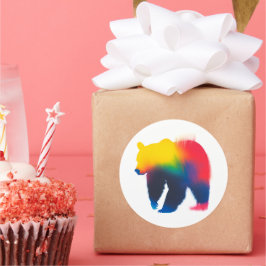 Farbenfrohe Aufkleber für die Silhouette der Paint