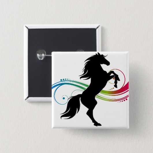 Farbenfrohe Aufzucht Button (Vorne & Hinten)