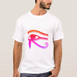Farbenfrohe Augen des Horus Ägyptische Symbolfarbe T-Shirt