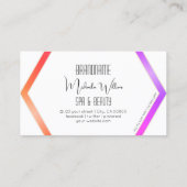 Farbenfrohe Augen mit weißer geometrischer Moderne Visitenkarte (Rückseite)