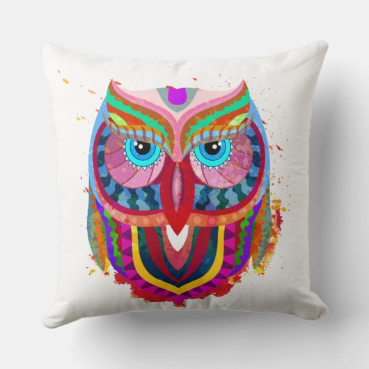 Farbenfrohe Augenillustration Kissen (Rückseite)
