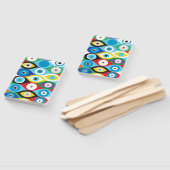 Farbenfrohe Augenschutzmuster Fächer (Non-assembled)