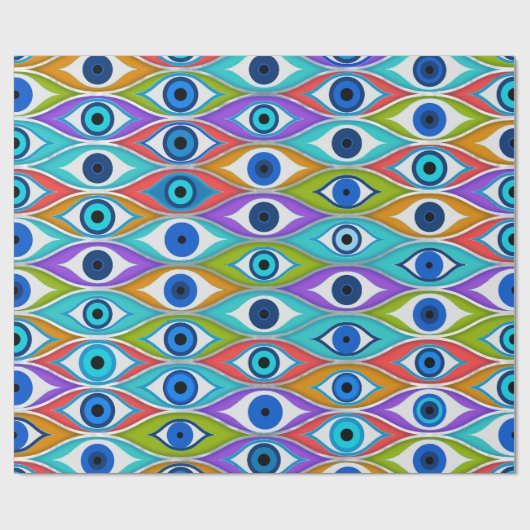 Farbenfrohe Augenschutzmuster Geschenkpapier (Flach)