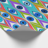 Farbenfrohe Augenschutzmuster Geschenkpapier (Ecke)