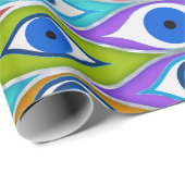 Farbenfrohe Augenschutzmuster Geschenkpapier (Rolleneckpunkt)