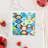 Farbenfrohe Augenschutzmuster Serviette (Beispiel)