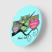 Farbenfrohe Augenuhr Runde Wanduhr (Winkel)