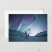 Farbenfrohe Aurora Borealis Card (Vorne/Hinten)