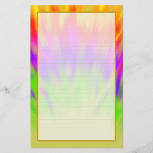 Farbenfrohe Aurora I Fine Lined Stationery Briefpapier (Vorderseite)