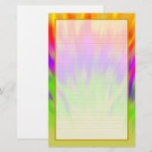 Farbenfrohe Aurora I Fine Lined Stationery Briefpapier (Vorne/Hinten)