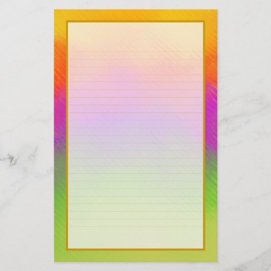 Farbenfrohe Aurora IV Feinseilsteine Briefpapier (Vorderseite)