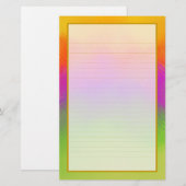 Farbenfrohe Aurora IV Feinseilsteine Briefpapier (Vorne/Hinten)