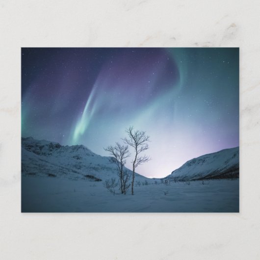 Farbenfrohe Aurora Postkarte (Vorderseite)
