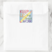 Farbenfrohe Ausbildung des Dozenten Quadratischer Aufkleber (Tasche)